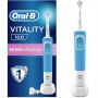 Oral-B | D100 Vitality 100 Sensitive | Electric Toothbrush | Rechargeable | For adults | ml | Number of heads | Blue/White | Num - 3